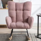 Fauteuil à bascule, fauteuil inclinable rembourré, fauteuil à bascule avec siège rembourré et dossier haut