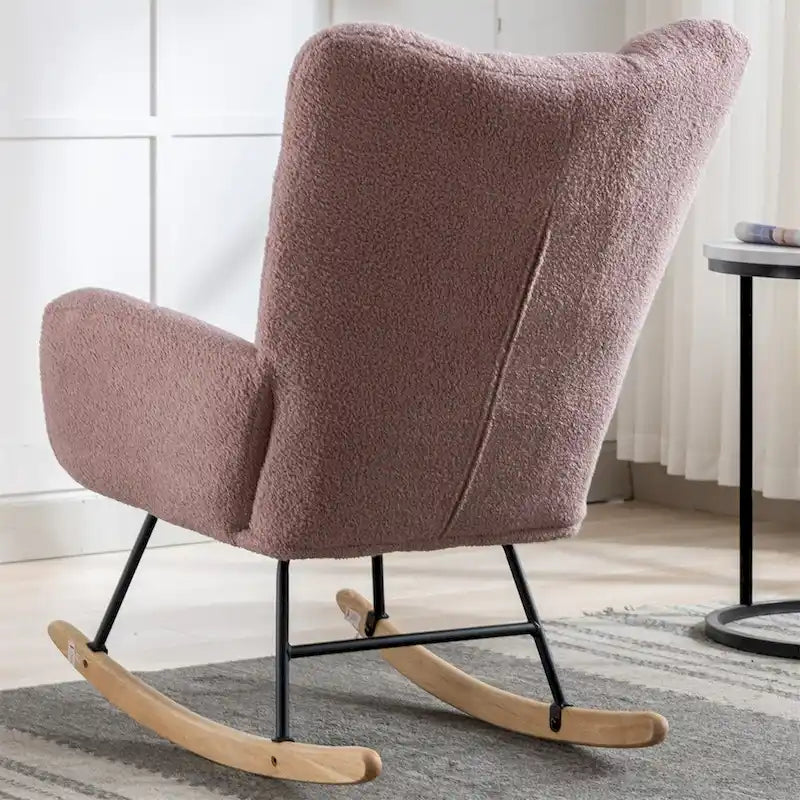 Fauteuil à bascule, fauteuil inclinable rembourré, fauteuil à bascule avec siège rembourré et dossier haut