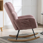 Fauteuil à bascule, fauteuil inclinable rembourré, fauteuil à bascule avec siège rembourré et dossier haut