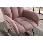 Fauteuil à bascule, fauteuil inclinable rembourré, fauteuil à bascule avec siège rembourré et dossier haut