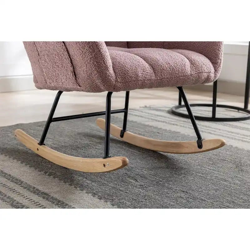 Fauteuil à bascule, fauteuil inclinable rembourré, fauteuil à bascule avec siège rembourré et dossier haut