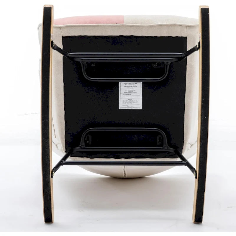 Fauteuil à bascule, fauteuil inclinable rembourré, fauteuil à bascule avec siège rembourré et dossier haut