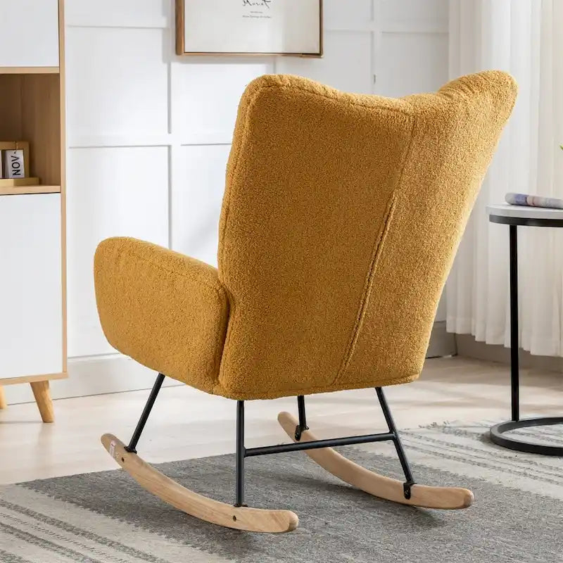Fauteuil à bascule, fauteuil inclinable rembourré, fauteuil à bascule avec siège rembourré et dossier haut