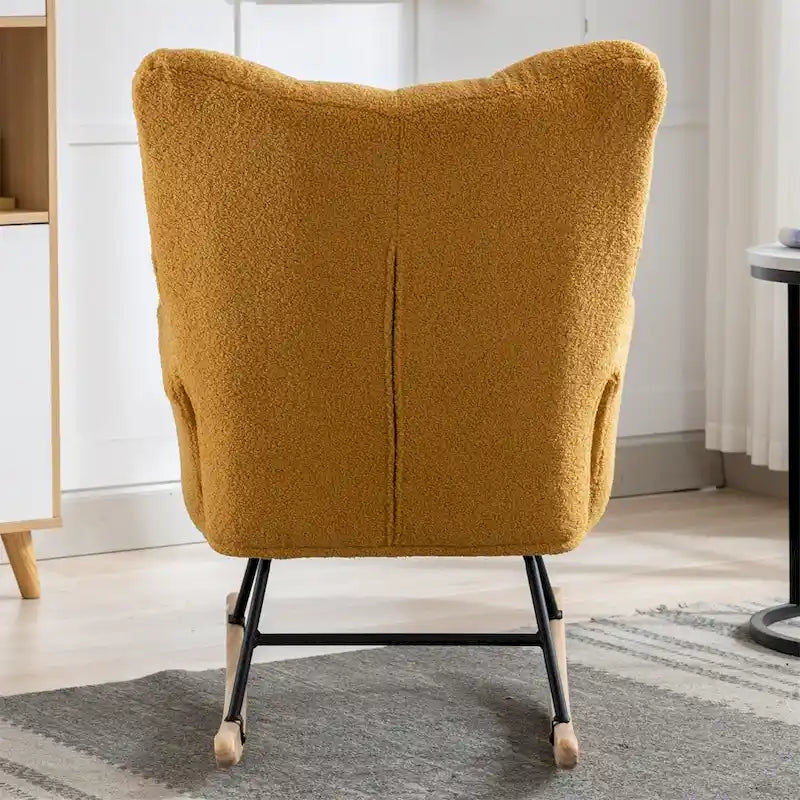 Fauteuil à bascule, fauteuil inclinable rembourré, fauteuil à bascule avec siège rembourré et dossier haut