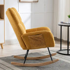 Fauteuil à bascule, fauteuil inclinable rembourré, fauteuil à bascule avec siège rembourré et dossier haut
