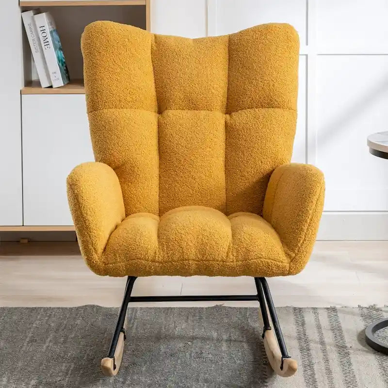 Fauteuil à bascule, fauteuil inclinable rembourré, fauteuil à bascule avec siège rembourré et dossier haut
