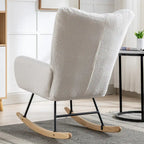Fauteuil à bascule, fauteuil inclinable rembourré, fauteuil à bascule avec siège rembourré et dossier haut
