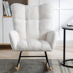 Fauteuil à bascule, fauteuil inclinable rembourré, fauteuil à bascule avec siège rembourré et dossier haut