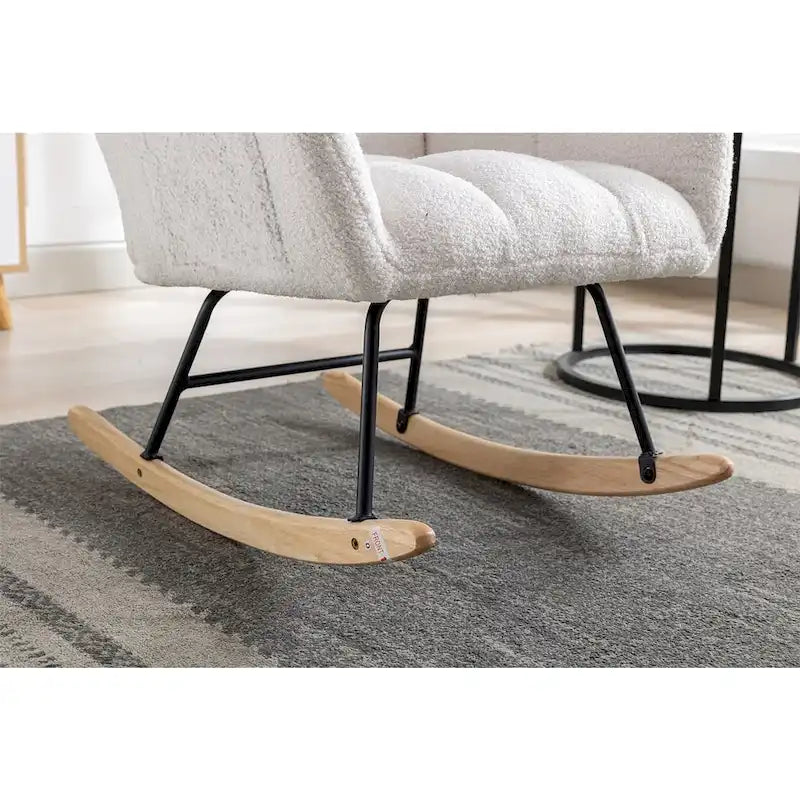 Fauteuil à bascule, fauteuil inclinable rembourré, fauteuil à bascule avec siège rembourré et dossier haut