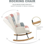 Fauteuil à bascule, fauteuil inclinable rembourré, fauteuil à bascule avec siège rembourré et dossier haut