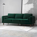 Canapé en velours Flavia Mid-Century Modern avec coussins de dossier amovibles