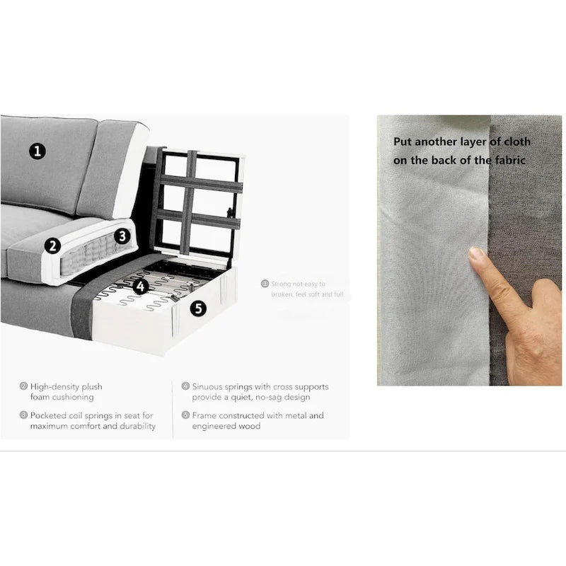 Canapé d'angle modulable réversible