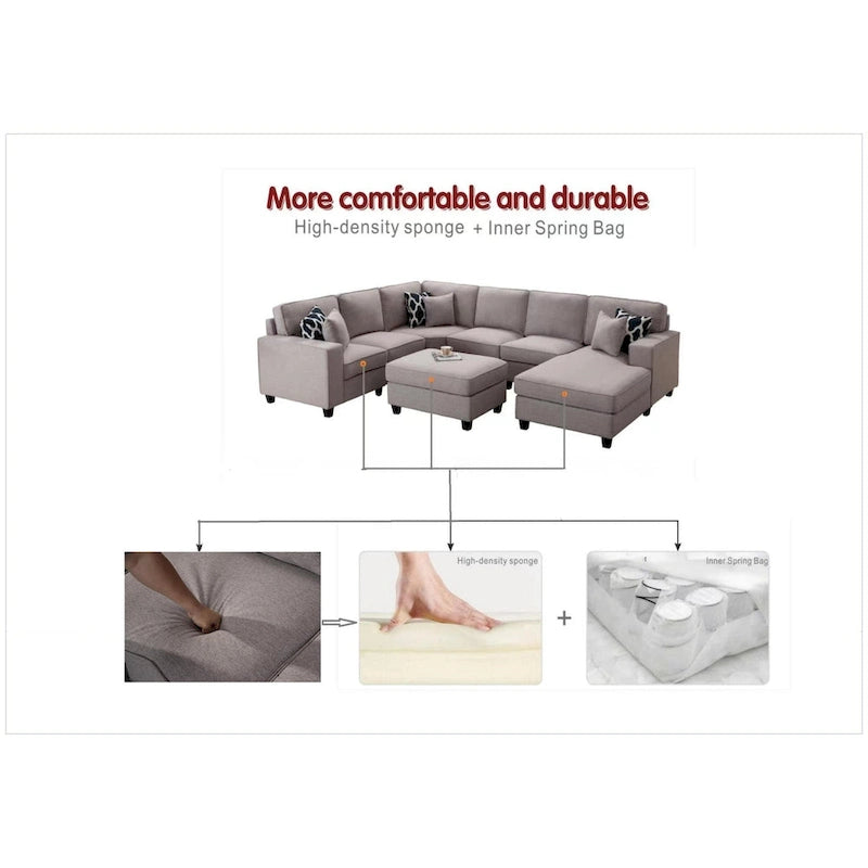 Canapé d'angle modulable réversible