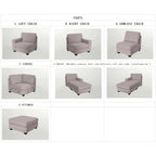 Canapé d'angle modulable réversible