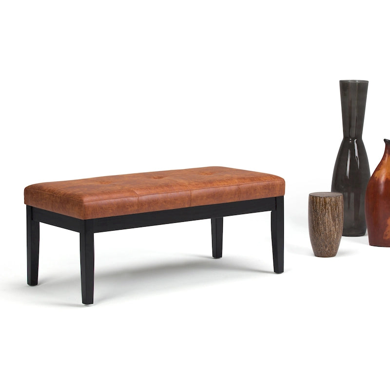 Banc ottoman rectangulaire contemporain WYNDENHALL Abbey de 43 po de large
