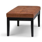 Banc ottoman rectangulaire contemporain WYNDENHALL Abbey de 43 po de large