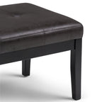 Banc ottoman rectangulaire contemporain WYNDENHALL Abbey de 43 po de large