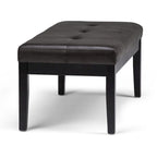 Banc ottoman rectangulaire contemporain WYNDENHALL Abbey de 43 po de large