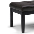 Banc ottoman rectangulaire contemporain WYNDENHALL Abbey de 43 po de large