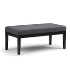 Banc ottoman rectangulaire contemporain WYNDENHALL Abbey de 43 po de large