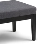 Banc ottoman rectangulaire contemporain WYNDENHALL Abbey de 43 po de large