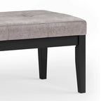 Banc ottoman rectangulaire contemporain WYNDENHALL Abbey de 43 po de large