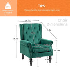 Fauteuil en velours/cuir touffeté à ossature bois de style Mid-Century