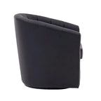 Fauteuil tonneau pivotant Porthos Home Manon en similicuir avec coussin de siège amovible