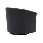Fauteuil tonneau pivotant Porthos Home Manon en similicuir avec coussin de siège amovible