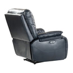 Fauteuil inclinable électrique Clara en cuir véritable avec rembourrage moelleux, lot de 2