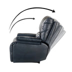 Fauteuil inclinable électrique Clara en cuir véritable avec rembourrage moelleux, lot de 2