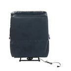 Fauteuil inclinable électrique Clara en cuir véritable avec rembourrage moelleux, lot de 2
