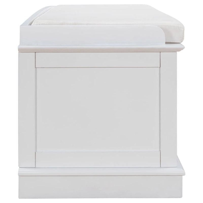 Banc de rangement avec 4 portes et étagères réglables