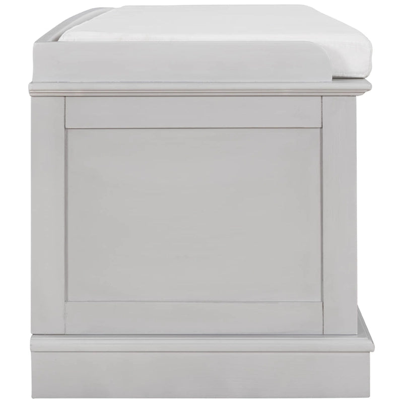Banc de rangement avec 4 portes et étagères réglables