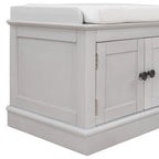 Banc de rangement avec 4 portes et étagères réglables