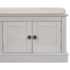 Banc de rangement avec 4 portes et étagères réglables