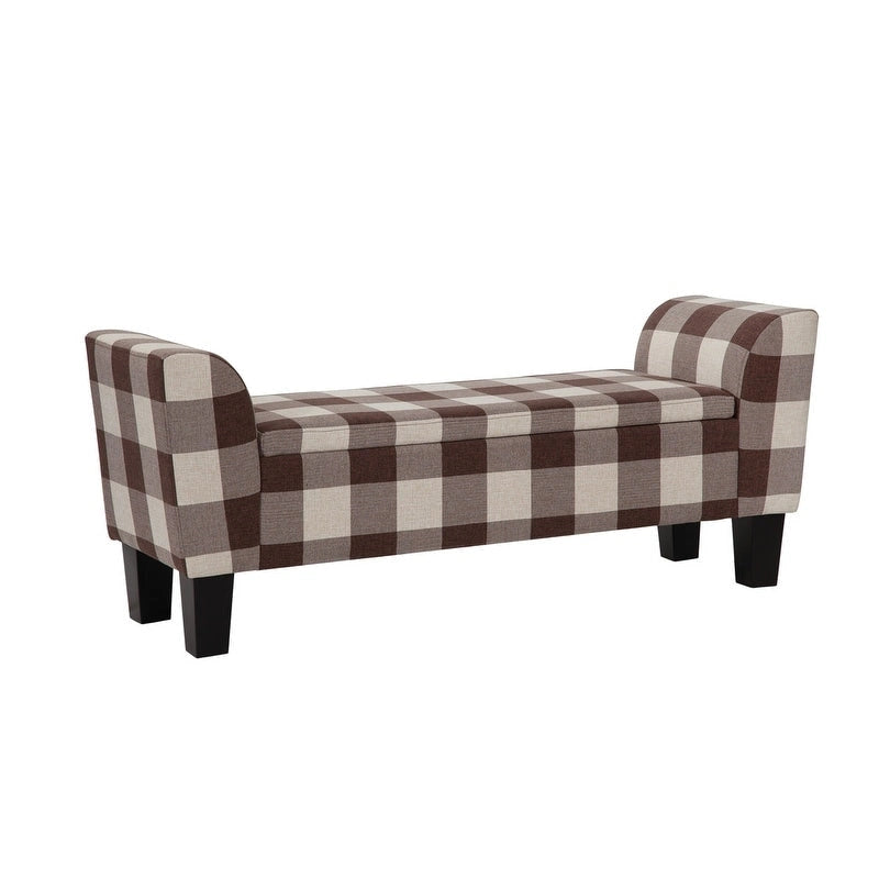 Banc de rangement capitonné transitionnel Grafton Home Claire