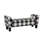 Banc de rangement capitonné transitionnel Grafton Home Claire