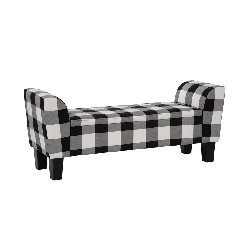 Banc de rangement capitonné transitionnel Grafton Home Claire