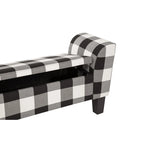 Banc de rangement capitonné transitionnel Grafton Home Claire