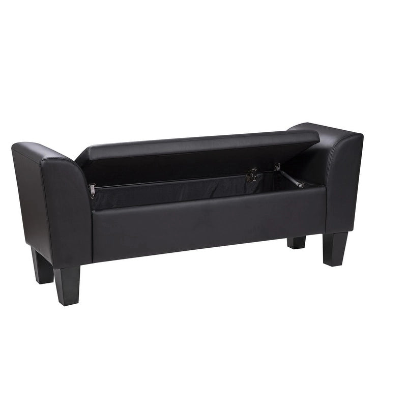 Banc de rangement capitonné transitionnel Grafton Home Claire
