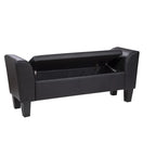 Banc de rangement capitonné transitionnel Grafton Home Claire