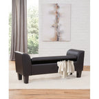 Banc de rangement capitonné transitionnel Grafton Home Claire
