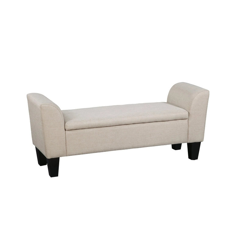Banc de rangement capitonné transitionnel Grafton Home Claire