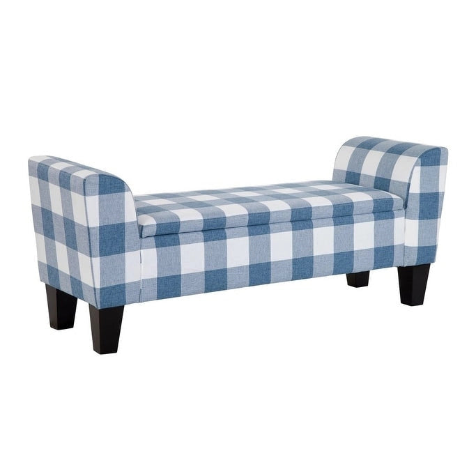 Banc de rangement capitonné transitionnel Grafton Home Claire