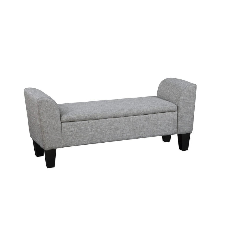 Banc de rangement capitonné transitionnel Grafton Home Claire