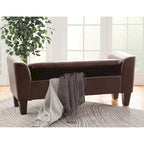 Banc de rangement capitonné transitionnel Grafton Home Claire