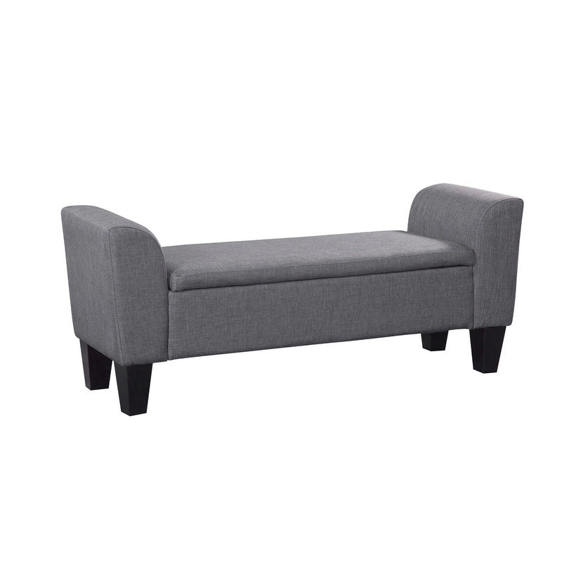 Banc de rangement capitonné transitionnel Grafton Home Claire