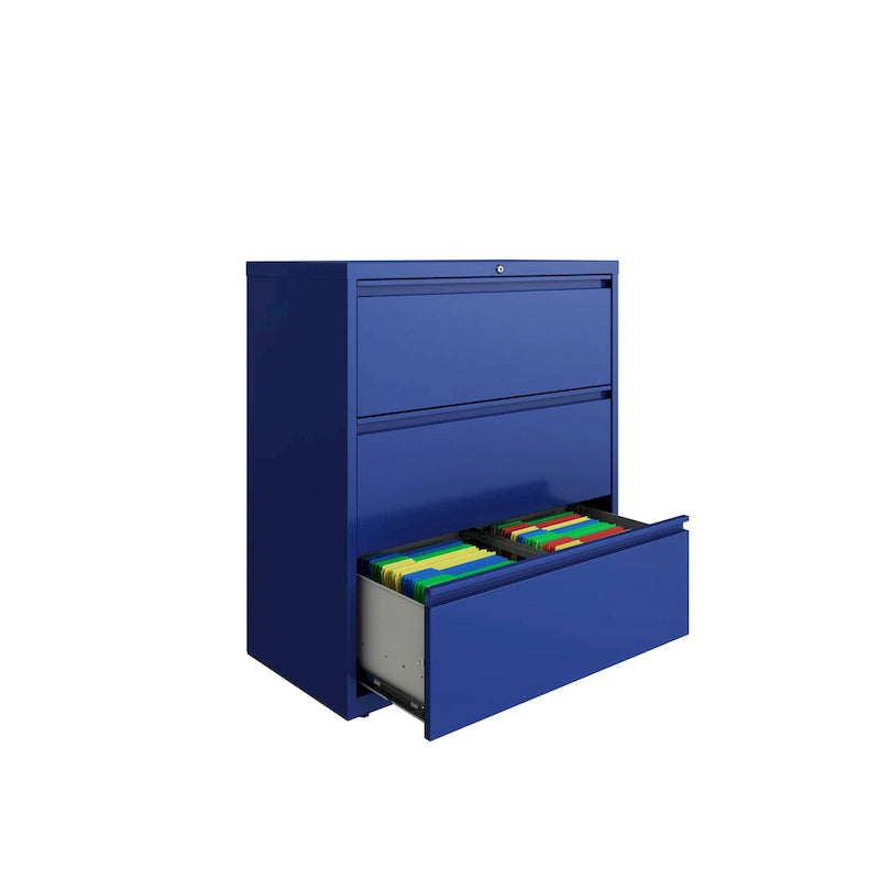 Hirsh, 3 tiroirs, largeur 36 po, série HL8000, bleu classique