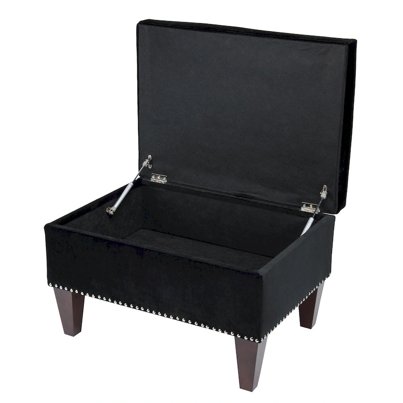 Banc de rangement Brooklyn rembourré de style transitoire